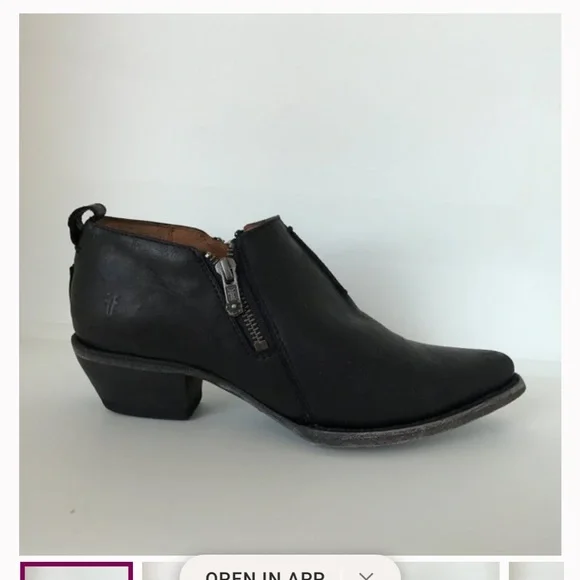 Frye Sacha Moto Shootie Black
Leather Ankle Boots Size 6.5 B - Picture 1 of 14